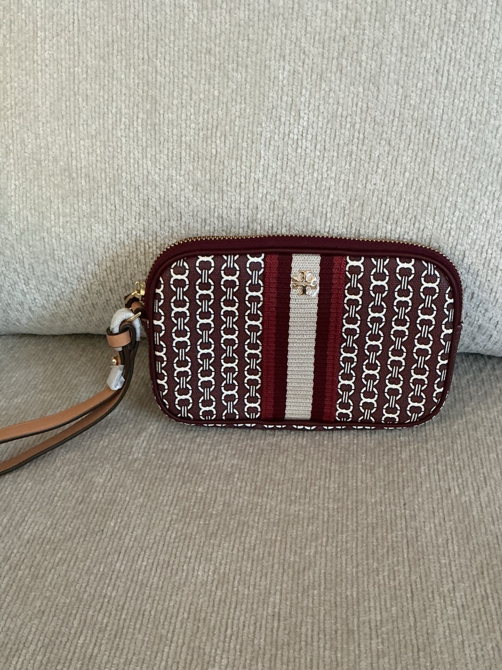Tory Burch Gemini Link Canvas Wristlet - NWOT